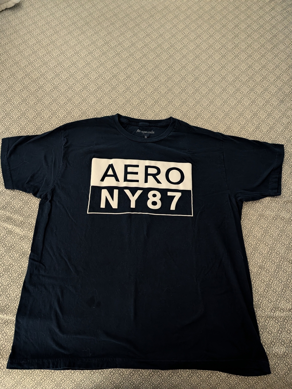 Aeropostale Navy AERO NY87 Graphic Short Sleeve Tee